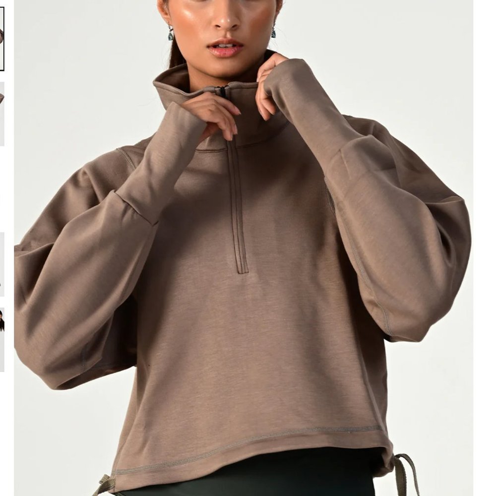 NWT -  VETCHY RODEO KHAKI OVERSIZED HALF ZIP